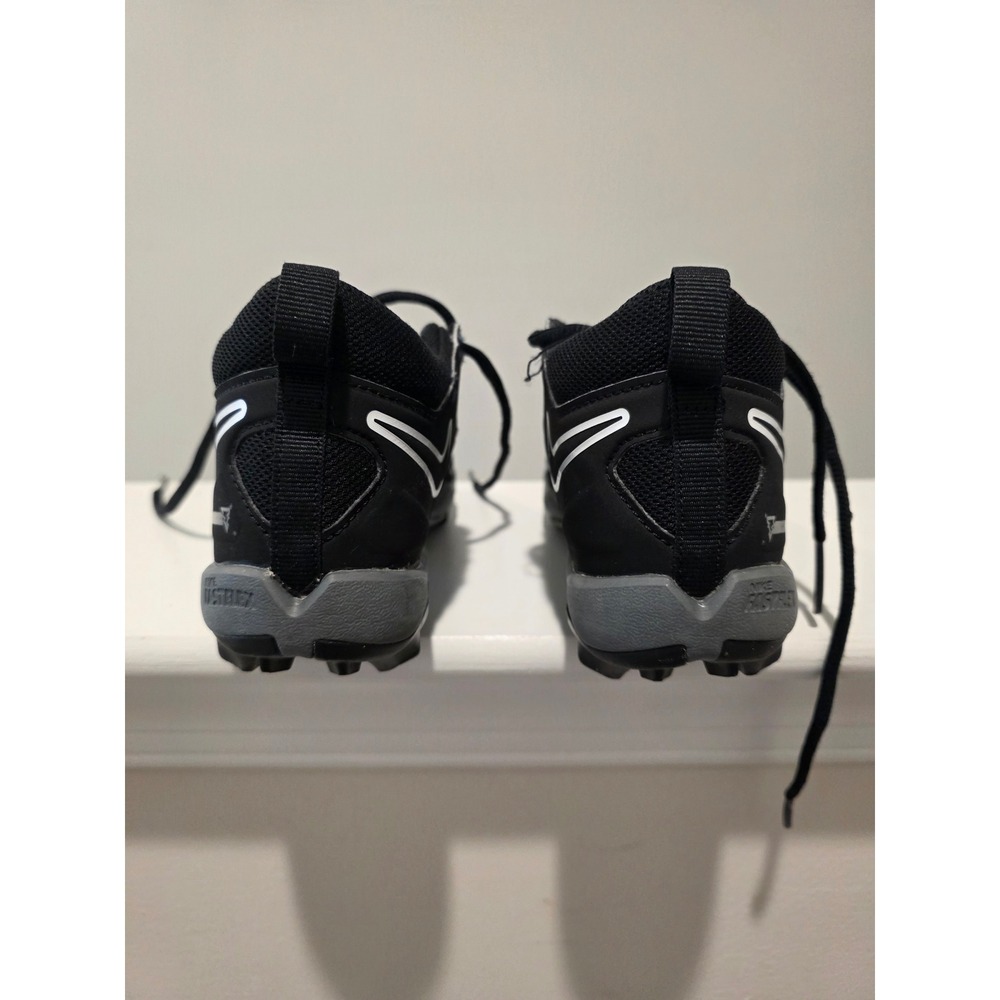 Kid's sz 1Y Nike Alpha Menace 3 Shark Football Cleats Black White CV0581-010 - Picture 8 of 12